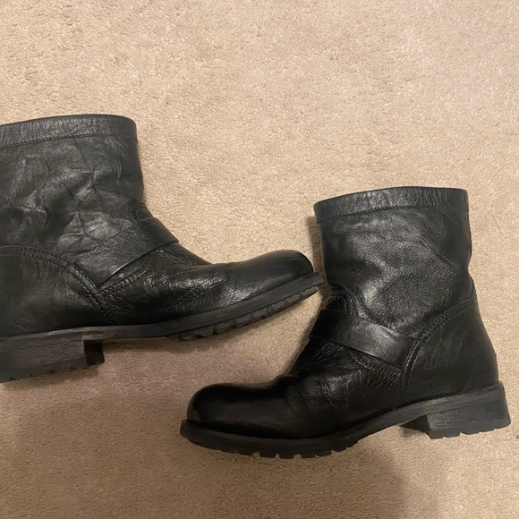 Authentic Jimmy Choo black leather Biker boots - Picture 3 of 8
